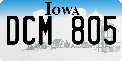 IA license plate DCM805