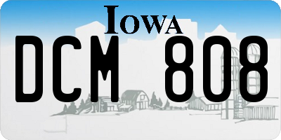 IA license plate DCM808