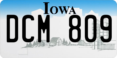IA license plate DCM809