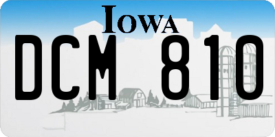 IA license plate DCM810