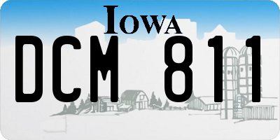 IA license plate DCM811