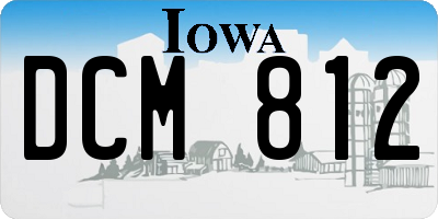 IA license plate DCM812