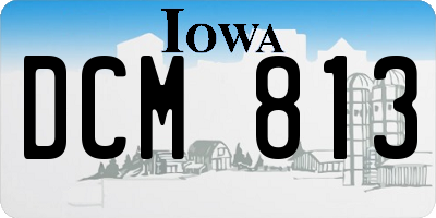IA license plate DCM813