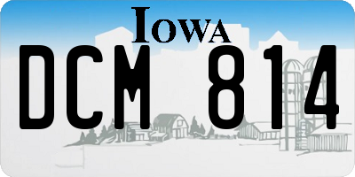 IA license plate DCM814