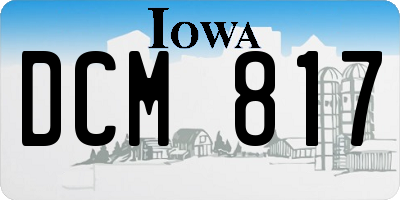 IA license plate DCM817