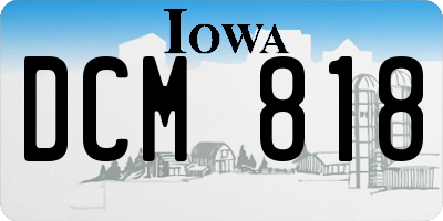 IA license plate DCM818