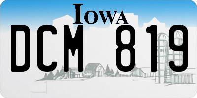 IA license plate DCM819