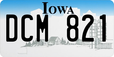IA license plate DCM821