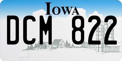 IA license plate DCM822
