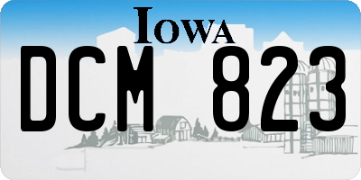 IA license plate DCM823