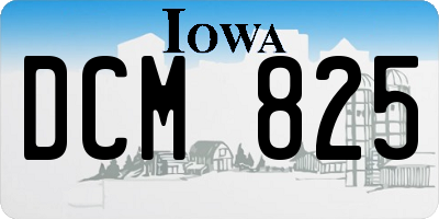 IA license plate DCM825