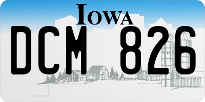 IA license plate DCM826