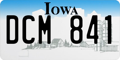 IA license plate DCM841