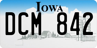 IA license plate DCM842