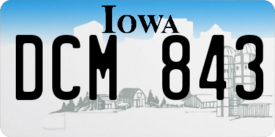 IA license plate DCM843