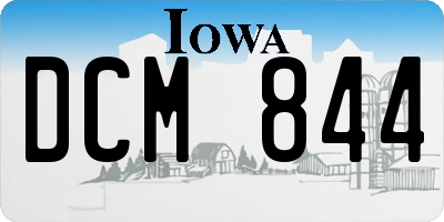 IA license plate DCM844