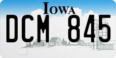 IA license plate DCM845