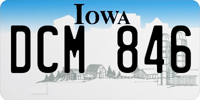 IA license plate DCM846