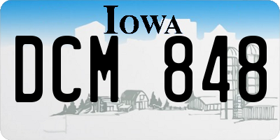 IA license plate DCM848