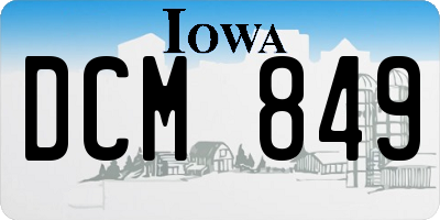 IA license plate DCM849