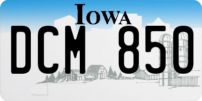 IA license plate DCM850