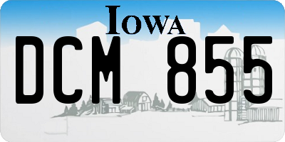 IA license plate DCM855