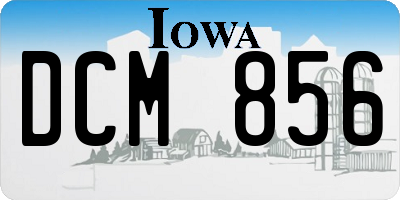 IA license plate DCM856