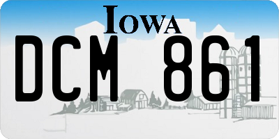 IA license plate DCM861