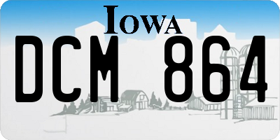 IA license plate DCM864