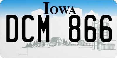 IA license plate DCM866