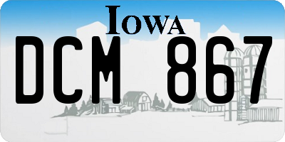 IA license plate DCM867