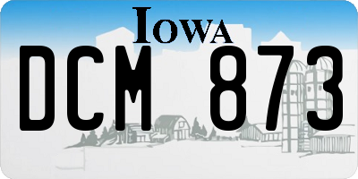 IA license plate DCM873