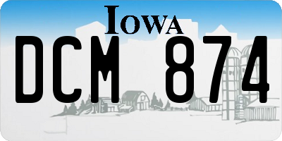 IA license plate DCM874