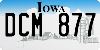 IA license plate DCM877