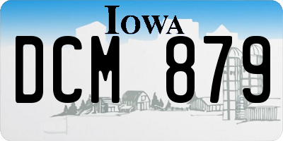 IA license plate DCM879