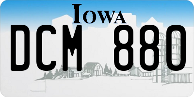 IA license plate DCM880