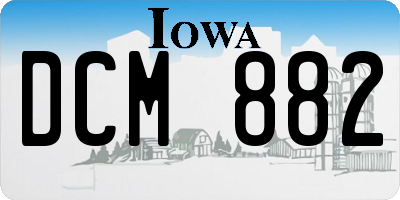 IA license plate DCM882