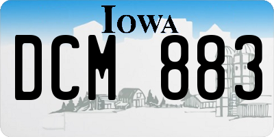 IA license plate DCM883