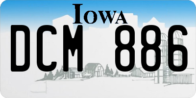 IA license plate DCM886