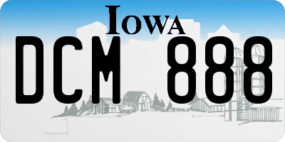 IA license plate DCM888