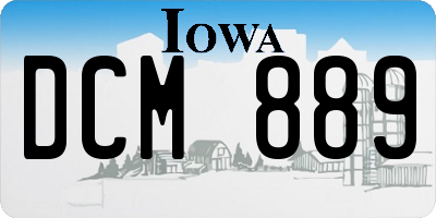 IA license plate DCM889