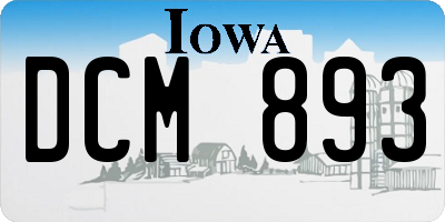 IA license plate DCM893