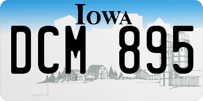 IA license plate DCM895