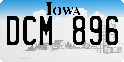IA license plate DCM896