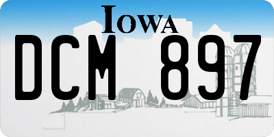 IA license plate DCM897