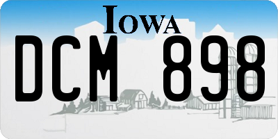 IA license plate DCM898