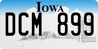 IA license plate DCM899