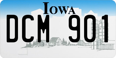 IA license plate DCM901