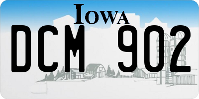 IA license plate DCM902