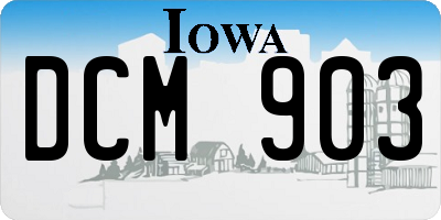 IA license plate DCM903